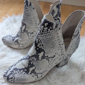 Steve Madden Snake Print Ankle Boots